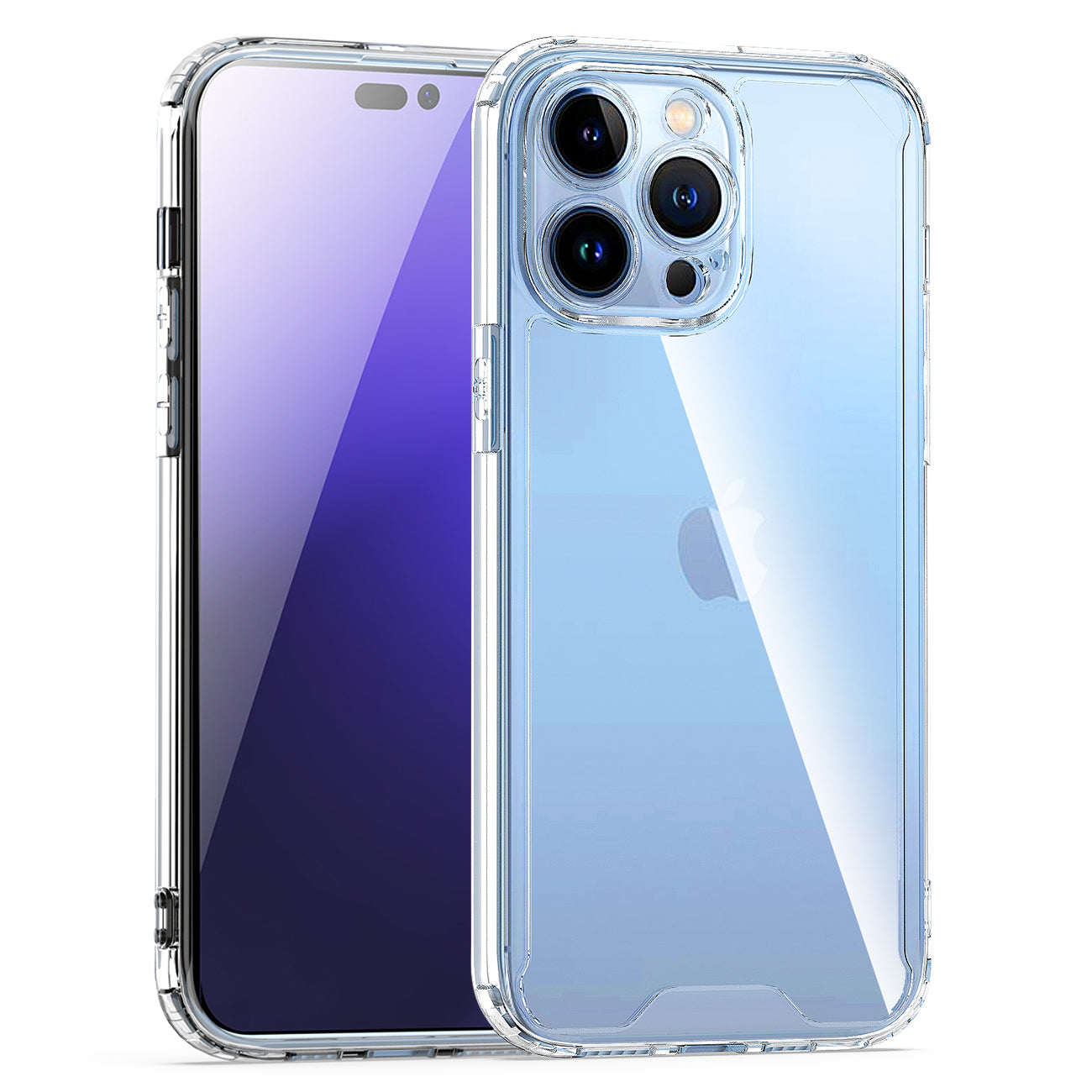 Reiko High Quality 2X Clean PC and TPU Bumper Case In Clear For Apple iPhone 15 Pro Max